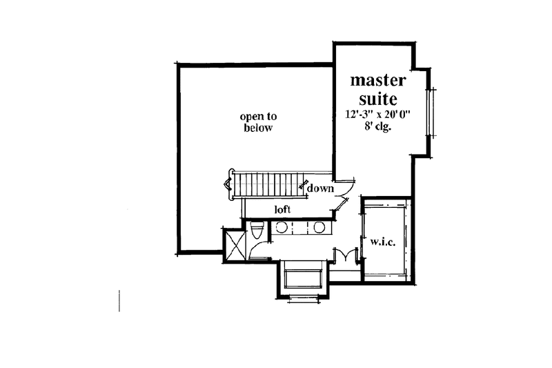 Home Plan - Floor Plan - Upper Floor for Country House Plan #930-29 - 2 bed, 2 bath