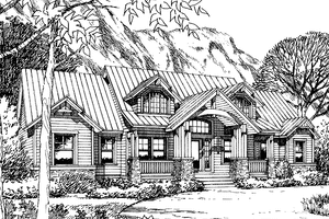 House Design - Exterior - Front Elevation for Craftsman House Plan #417-560 - 4 bed, 3.5 bath