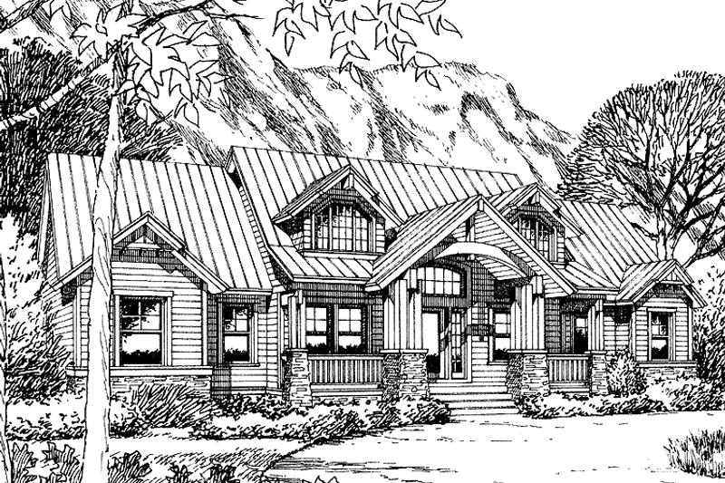 House Plan Design - Craftsman Exterior - Front Elevation Plan #417-560