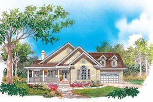 Exterior - Front Elevation 3 for Country House Plan #929-623 - 3 bed, 2 bath