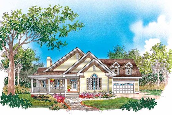 Exterior - Front Elevation 3 for Country House Plan #929-623 - 3 bed, 2 bath