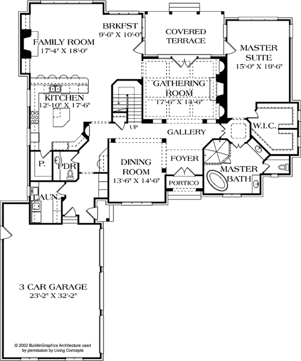 Home Plan - Traditional Floor Plan - Main Floor Plan #453-589