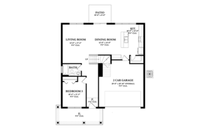 Floor Plan - Main Floor for Mediterranean House Plan #1058-64 - 5 bed, 3 bath