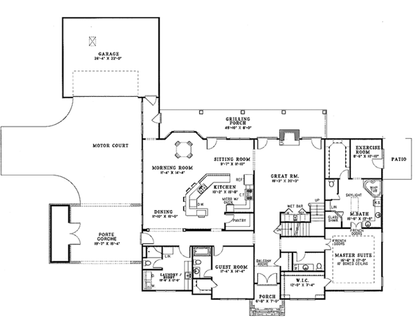 House Plan Design - Traditional Floor Plan - Main Floor Plan #17-2956