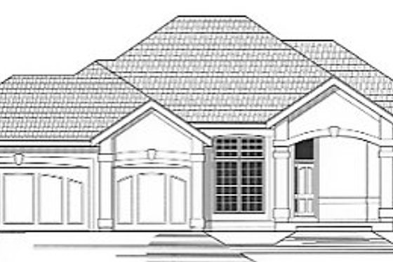 Exterior - Front Elevation for European House Plan #67-359 - 3 bed, 2.5 bath