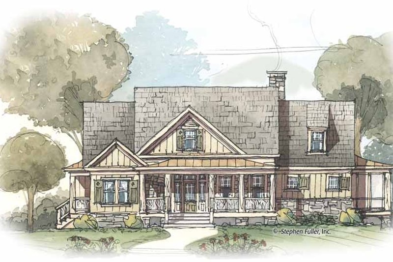 Architectural House Design - Country Exterior - Front Elevation Plan #429-424