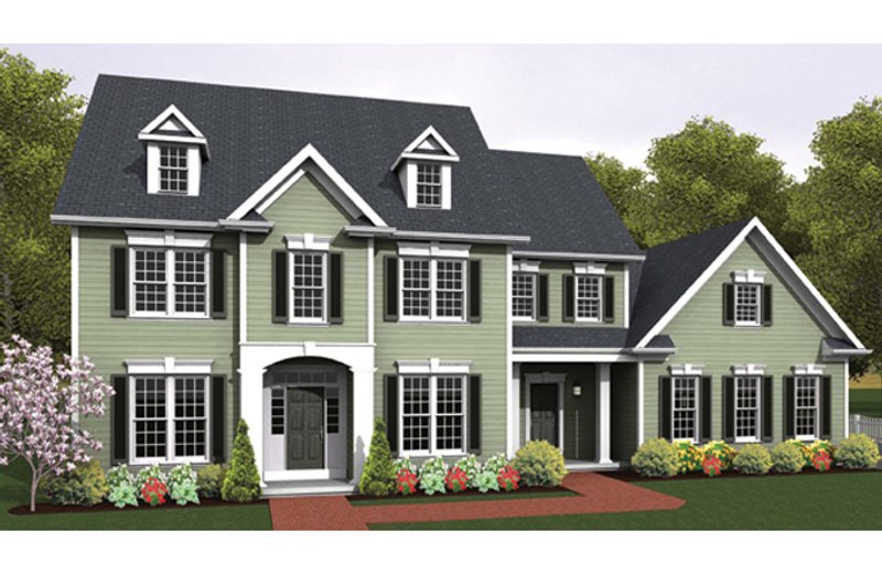Dream House Plan - Exterior - Front Elevation 4 for Colonial House Plan #1010-66 - 4 bed, 3.5 bath