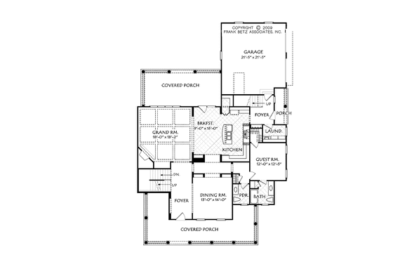 Floor Plan - Main Floor for Colonial House Plan #927-527 - 4 bed, 4.5 bath