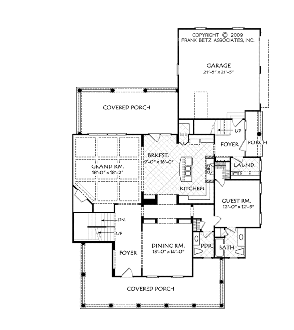 Home Plan - Colonial Floor Plan - Main Floor Plan #927-527