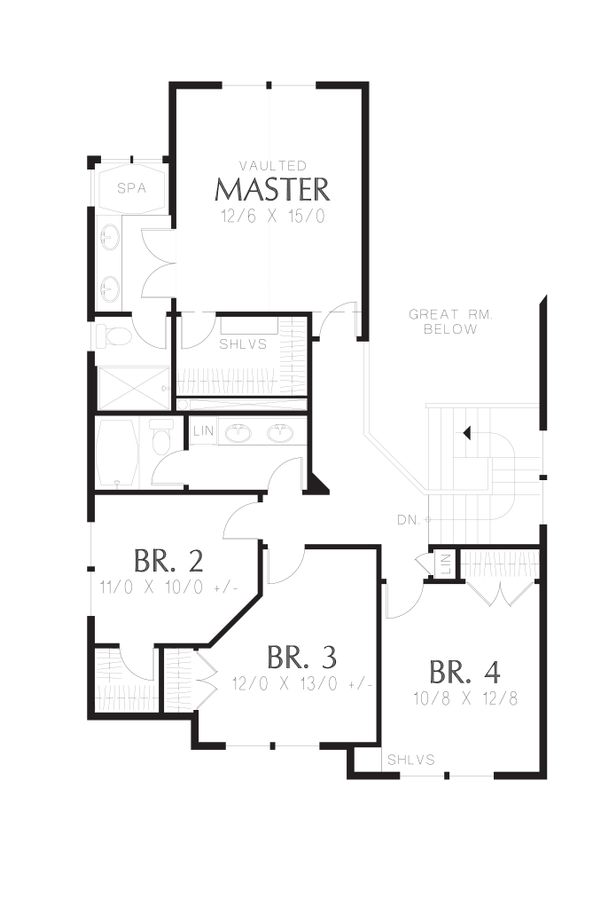 Dream House Plan - Country Floor Plan - Upper Floor Plan #48-630