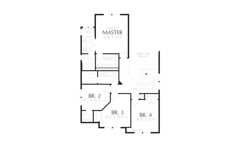 Home Plan - Floor Plan - Upper Floor for Country House Plan #48-630 - 4 bed, 2.5 bath
