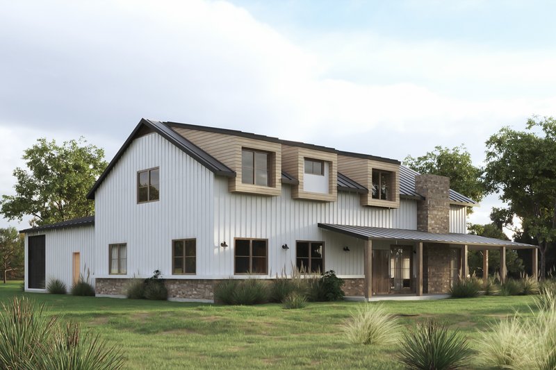 Architectural House Design - Exterior - Rear Elevation 1 for Farmhouse House Plan #54-559 - 3 bed, 2.5 bath