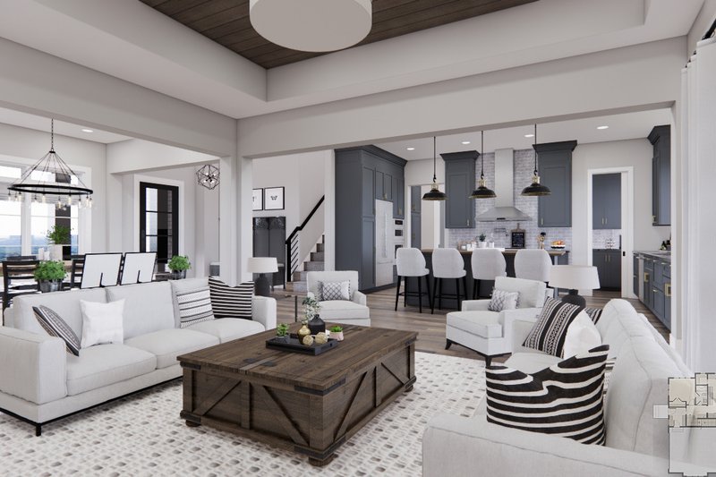 House Plan Design - Interior - Family Room 1 for Farmhouse House Plan #51-1223 - 3 bed, 3 bath