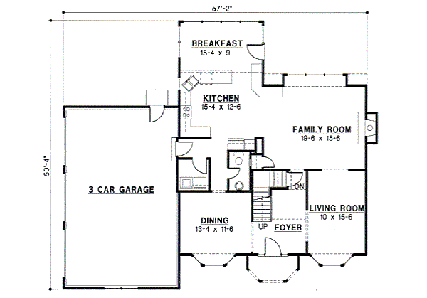 Traditional Floor Plan - Main Floor Plan #67-558