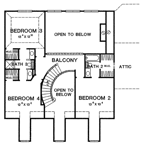 Dream House Plan - Country Floor Plan - Upper Floor Plan #472-230