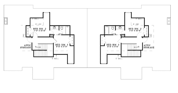 House Plan Design - Country Floor Plan - Upper Floor Plan #17-3194
