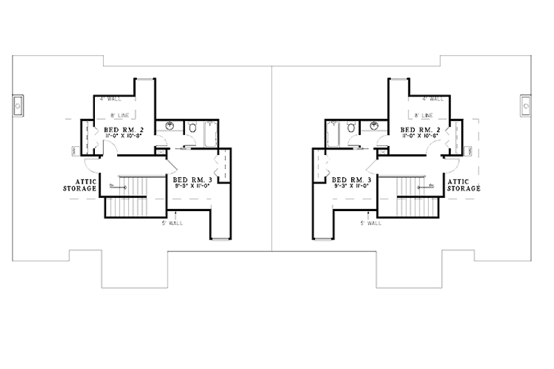 Home Plan - Floor Plan - Upper Floor for Country House Plan #17-3194 - 6 bed, 4 bath