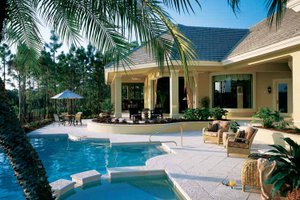 Exterior - Rear Elevation for Mediterranean House Plan #930-312 - 3 bed, 4.5 bath