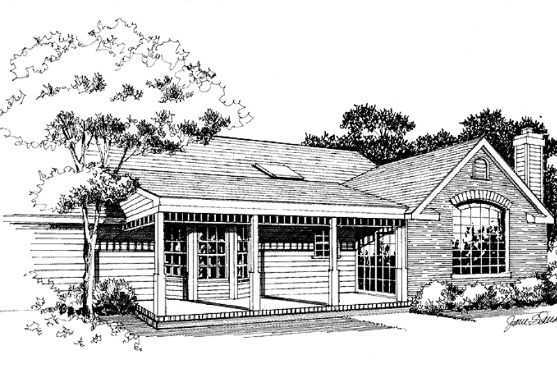 Home Plan - Exterior - Rear Elevation for Country House Plan #314-198 - 3 bed, 2 bath