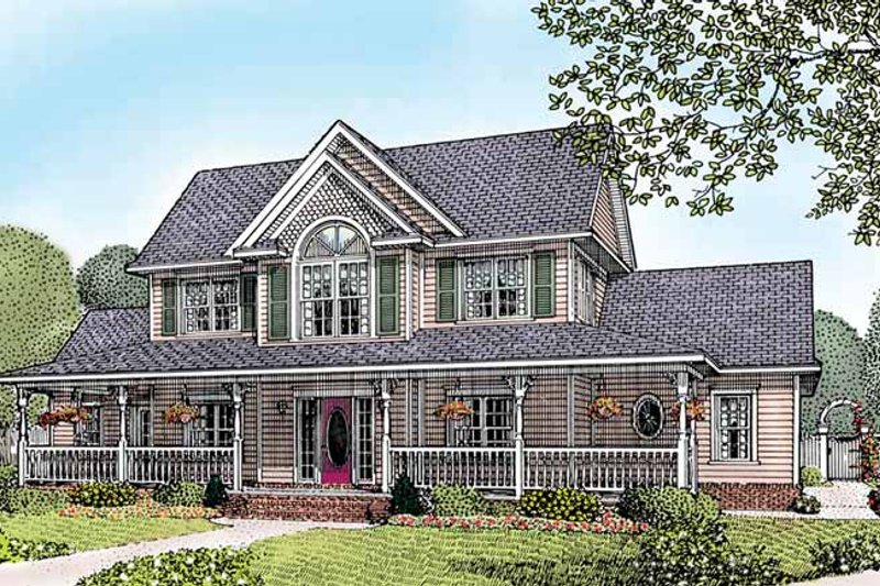 Dream House Plan - Victorian Exterior - Front Elevation Plan #11-255