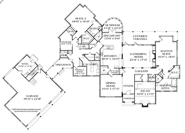 Architectural House Design - Country Floor Plan - Main Floor Plan #453-240