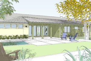 Architectural House Design - Ranch Exterior - Front Elevation Plan #445-2