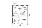 Contemporary Style House Plan - 3 Beds 2 Baths 1603 Sq/Ft Plan #20-2535 