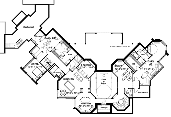 Dream House Plan - Prairie Floor Plan - Lower Floor Plan #928-62