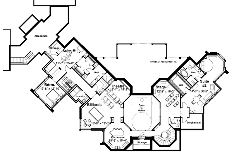 Dream House Plan - Floor Plan - Lower Floor 1 for Prairie House Plan #928-62 - 4 bed, 4 bath