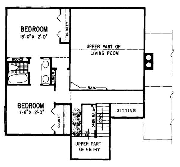Home Plan - Contemporary Floor Plan - Upper Floor Plan #72-1063