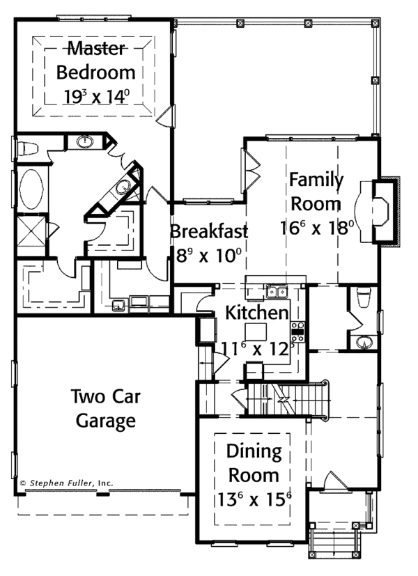 Dream House Plan - Country Floor Plan - Main Floor Plan #429-311