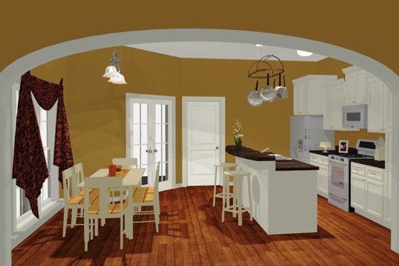 Interior - Kitchen for European House Plan #430-50 - 3 bed, 2 bath