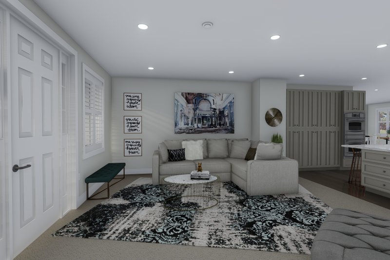House Blueprint - Interior - Family Room for Craftsman House Plan #1060-106 - 5 bed, 4 bath