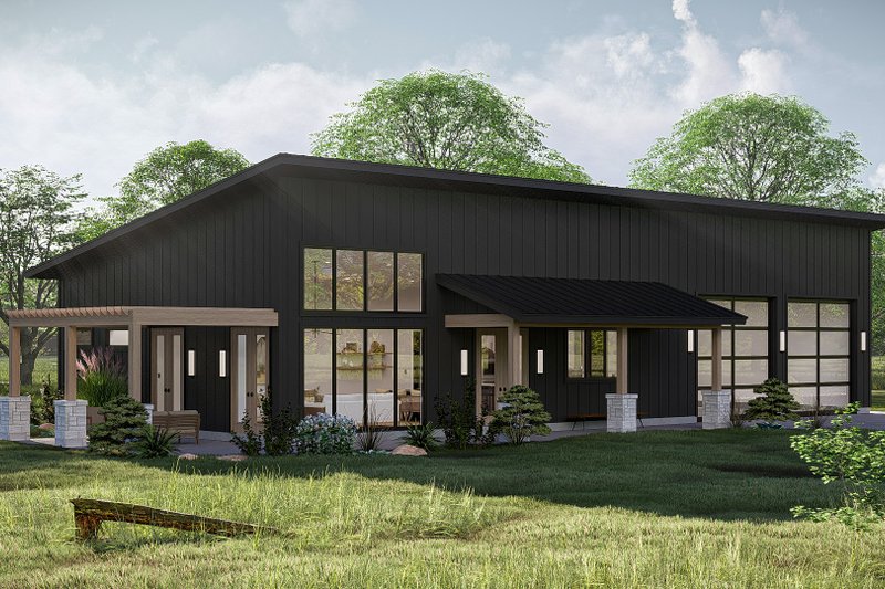 Dream House Plan - Barndominium Exterior - Front Elevation Plan #455-405