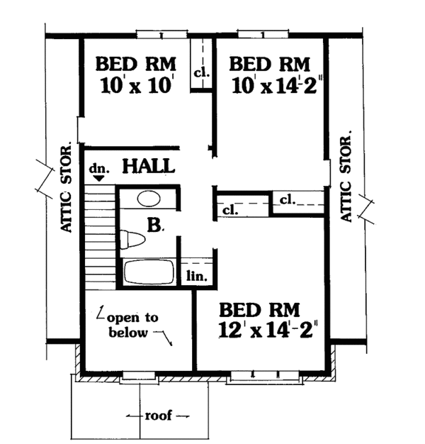 House Blueprint - Contemporary Floor Plan - Upper Floor Plan #456-65