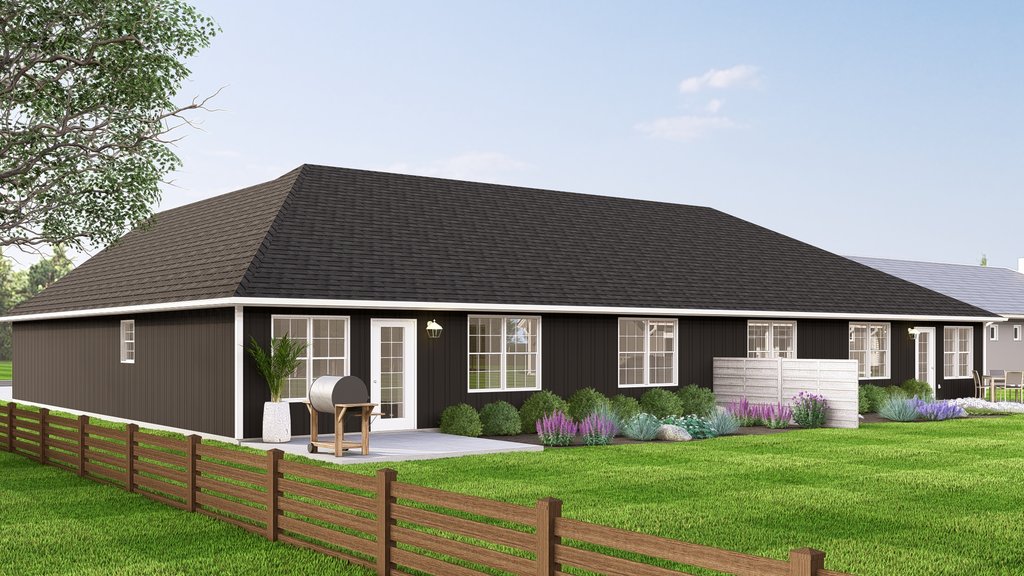 Exterior - Rear Elevation for Craftsman House Plan #1064-38 - 3 bed, 2 bath