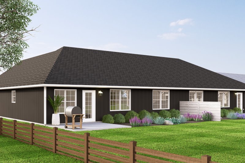 Dream House Plan - Exterior - Rear Elevation for Craftsman House Plan #1064-38 - 3 bed, 2 bath