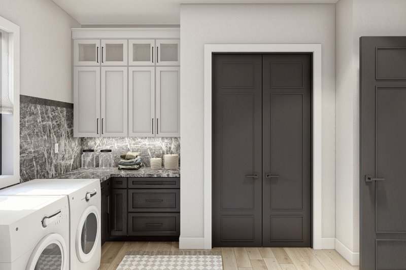 House Blueprint - Interior - Laundry for Modern House Plan #455-528 - 4 bed, 4.5 bath