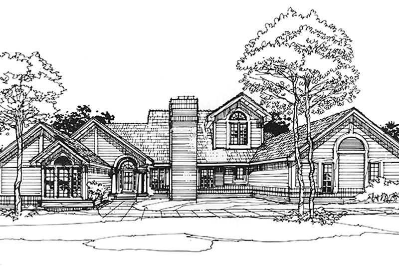 Dream House Plan - Prairie Exterior - Front Elevation Plan #320-1127