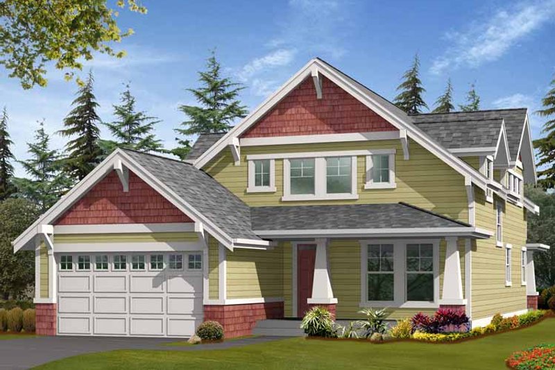 Home Plan - Exterior - Front Elevation 3 for Craftsman House Plan #132-358 - 3 bed, 2.5 bath