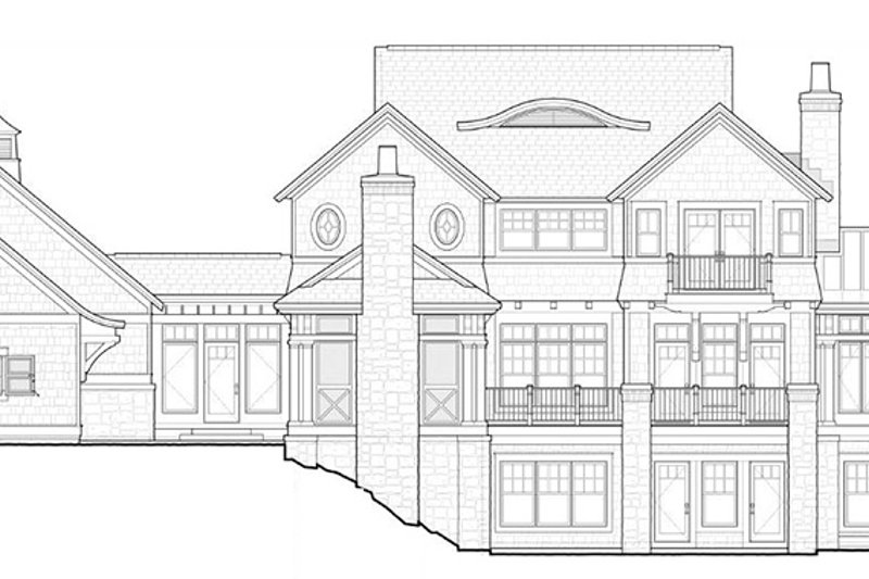 Home Plan - Exterior - Rear Elevation 1 for Craftsman House Plan #928-45 - 3 bed, 2.5 bath