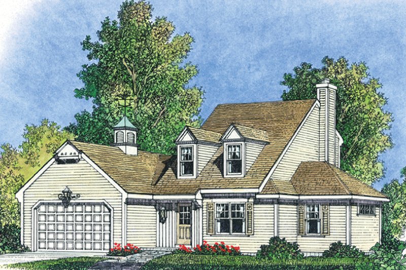 House Blueprint - Exterior - Front Elevation 3 for Colonial House Plan #1016-102 - 3 bed, 2.5 bath
