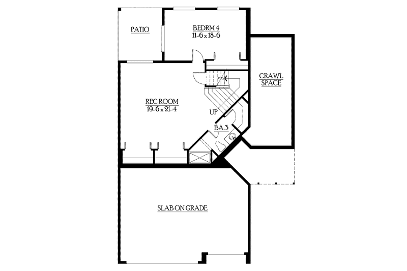 Dream House Plan - Floor Plan - Lower Floor for Craftsman House Plan #132-361 - 5 bed, 3.5 bath
