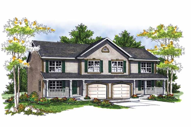 Dream House Plan - Exterior - Front Elevation 3 for Country House Plan #70-1405 - 3 bed, 1.5 bath
