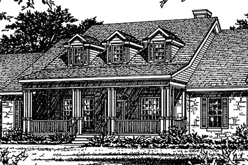 Architectural House Design - Country Exterior - Front Elevation Plan #472-329