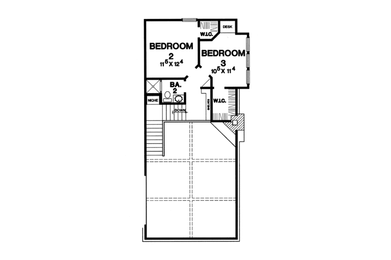 Home Plan - Floor Plan - Upper Floor for Colonial House Plan #472-183 - 3 bed, 2.5 bath