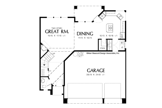 Floor Plan - Main Floor for Traditional House Plan #48-826 - 4 bed, 2.5 bath