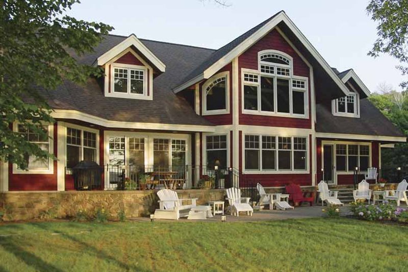 Dream House Plan - Exterior - Rear Elevation 1 for Country House Plan #320-993 - 3 bed, 4.5 bath