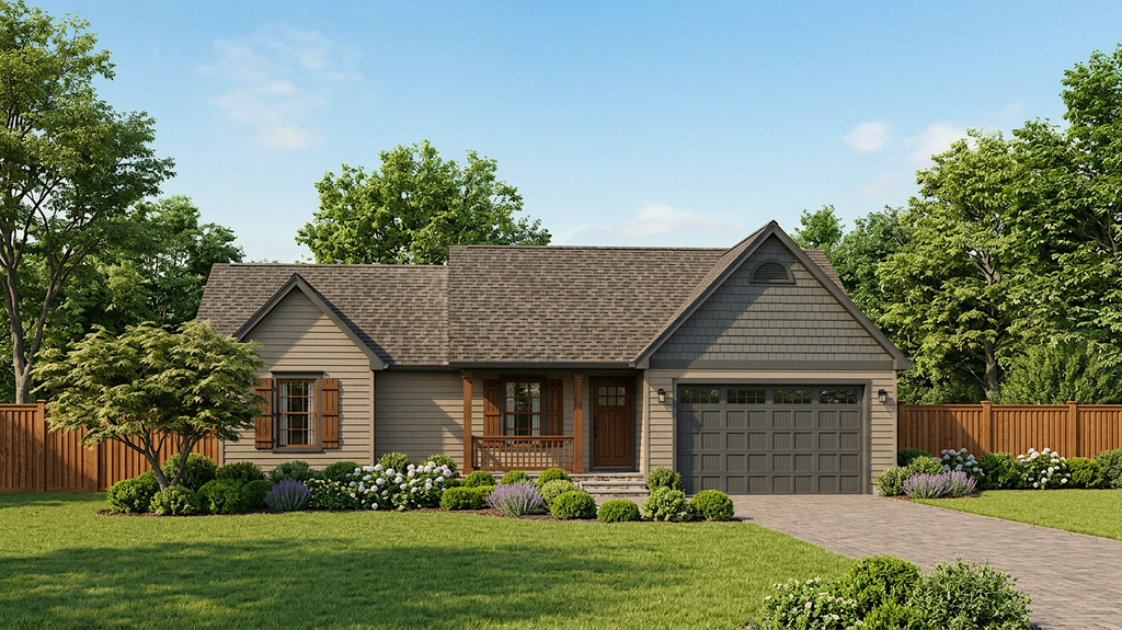 Exterior - Front Elevation 2 for Country House Plan #30-126 - 3 bed, 2 bath