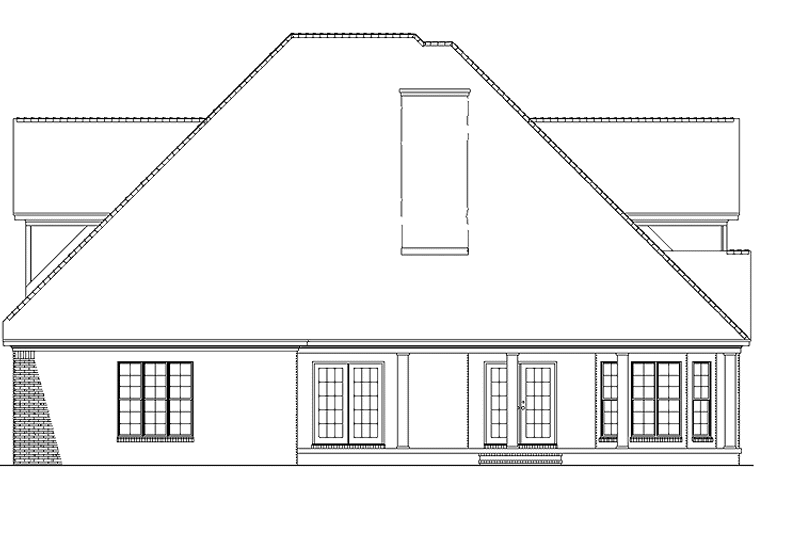 Architectural House Design - Exterior - Rear Elevation for Country House Plan #17-2678 - 4 bed, 3 bath